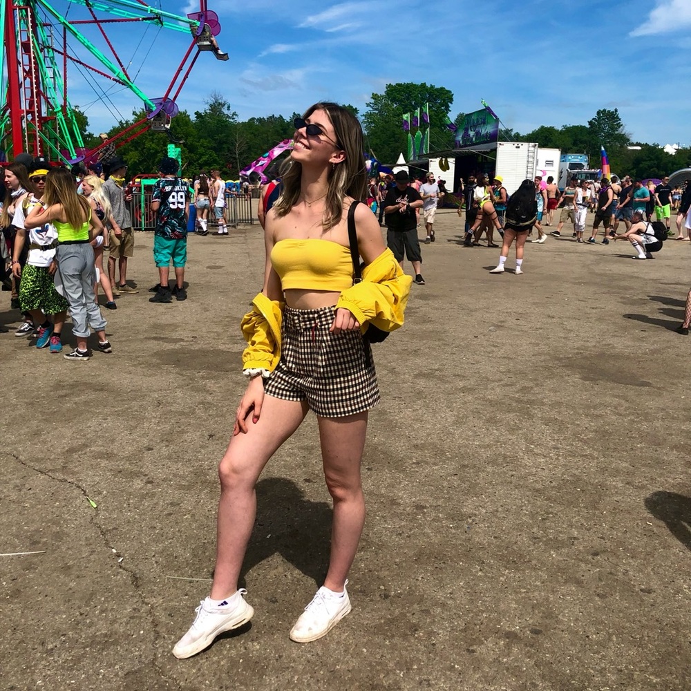 Forever 21 Yellow Spring Bomber Jacket